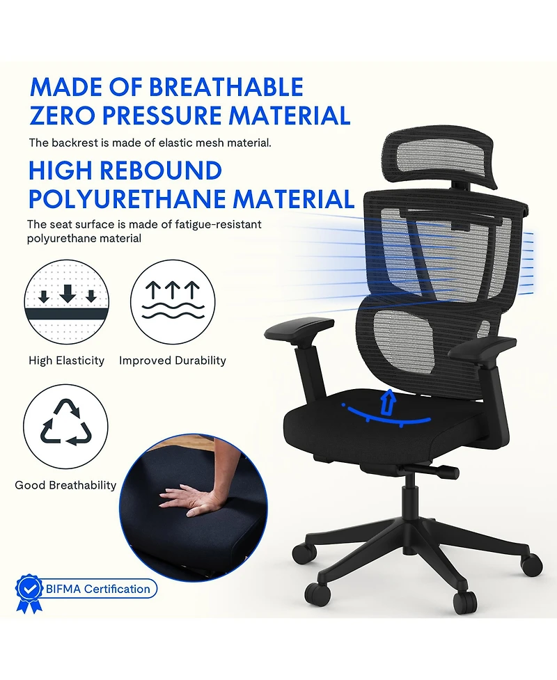 FlexiSpot Ergonomic Chair C7-Foam Seat (No Footrest