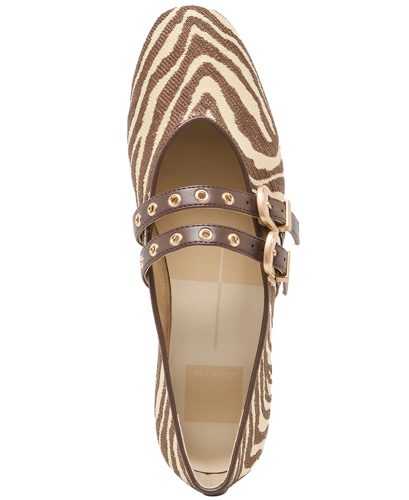Dolce Vita Women's Baylee Grommet Double Strap Mary Jane Flats