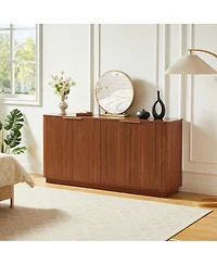 Streamdale Furniture 63 Vertical Stripe Buffet Cabinet/Tv Stand