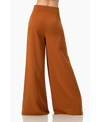 Ivonne Women's Solid Ultra Wide-Leg Pants