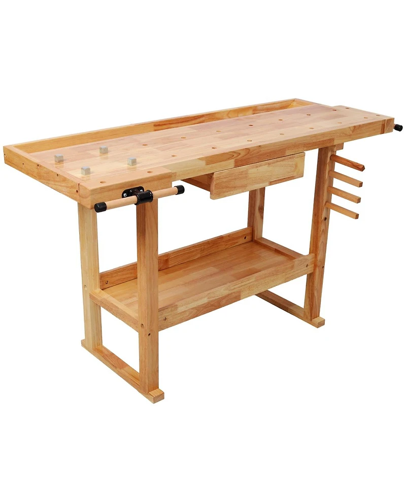 Streamdale Furniture 55 inches Wood Workbench, Heavy Duty, 300-Pound Capacity, Storage