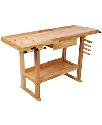 Streamdale Furniture 55 inches Wood Workbench, Heavy Duty, 300-Pound Capacity, Storage