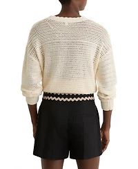 Reiss Women's Linen Wave-Trim Shorts