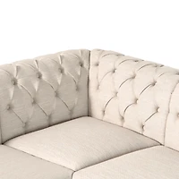 Streamdale Furniture Comfy Large Sectional Sofa with Wooden Legs, Retro Style for Living Room