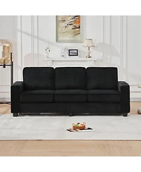 Streamdale Furniture Corduroy three-seater sofa, modern compact, living room/study/bedroom/office