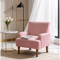 Streamdale Furniture Corduroy Accent Chair with Wood Legs