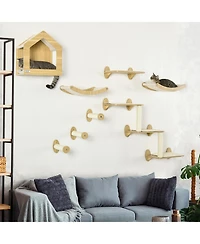 Aostirmotor 10-Level Wall-Mounted Cat Tree
