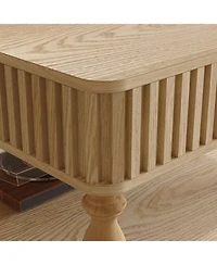 Streamdale Furniture 31.5" Fluted Lift-Top Coffee Table w/ Storage & Hydraulic Raising