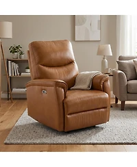 gaomon Power Swivel Recliner Chair, Pu Leather Electric Armchair, 270degree(s) Swivel, 38.6" Seat