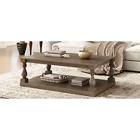 Streamdale Furniture Vintage Coffee Table with Vase Legs and Pine Veneer