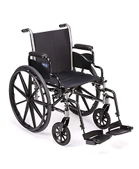 Invacare Wheelchair Legrest with Heel Loops, Adjustable Length, Swing Away Design and Flip Up Footplate