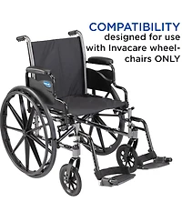 Invacare Wheelchair Legrest with Heel Loops, Adjustable Length, Swing Away Design and Flip Up Footplate