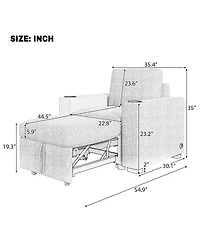 Streamdale Furniture Modern Pull-out Sofa Bed for Living Room