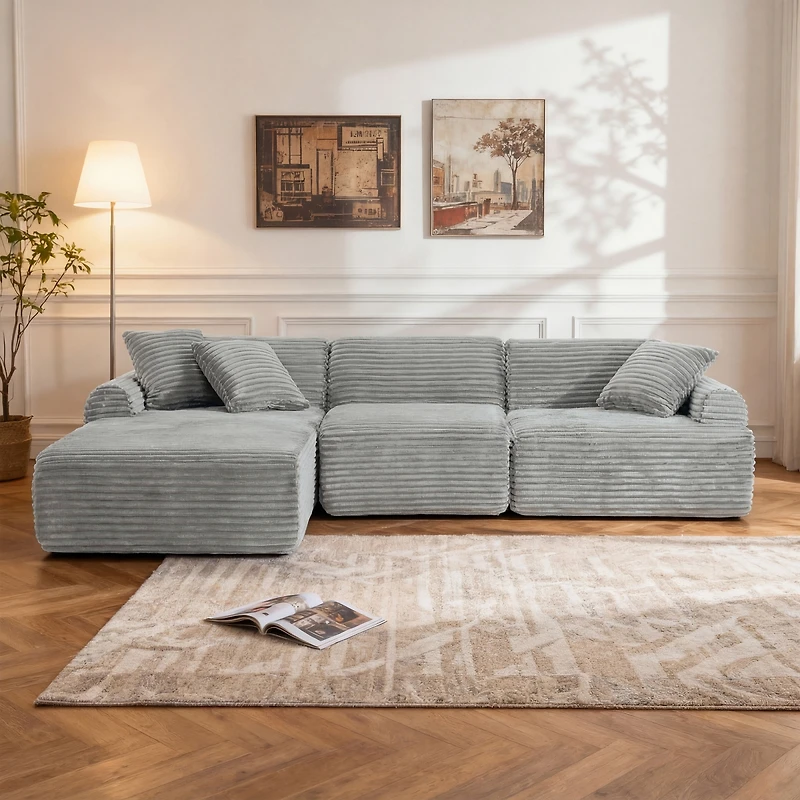 Streamdale Furniture Modular Sectional Sofa Couch, Detachable & Washable, Convertible L-Shape
