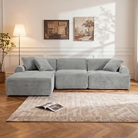Streamdale Furniture Modular Sectional Sofa Couch, Detachable & Washable, Convertible L-Shape
