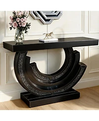 Streamdale Furniture Mirrored Glass Console Table Entryway Living Sofa Table