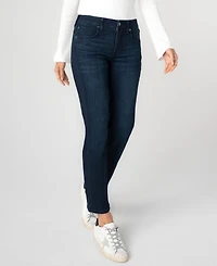 Liverpool Los Angeles Petite Low-Rise Comfort Waist Straight-Leg Jeans
