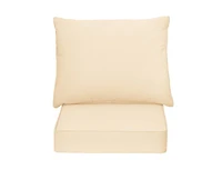 Lucky One Deep Seat Chair Cushion Set with Backrest Tie Straps Indoor Outdoor Pads