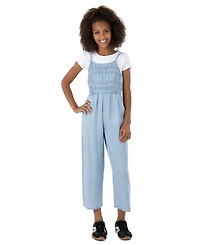 Speechless Girls' 7-16 Short-Sleeve T-Shirt and Jumpsuit, 2-Piece Set