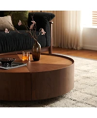 Streamdale Furniture Circular Coffee Table for Living Rooms and Offices
