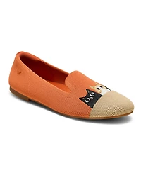 Vivaia Women's Audrey Round-Toe Slip-On Embroidered Loafers