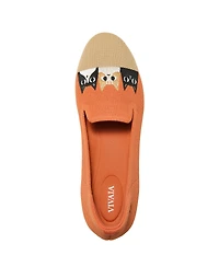 Vivaia Women's Audrey Round-Toe Slip-On Embroidered Loafers