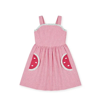 Florence Eiseman Little Girls Check Seersucker Dress With Watermelon