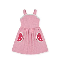 Florence Eiseman Little Girls Check Seersucker Dress With Watermelon