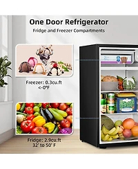 Antarctic Star 3.2 Cubic Feet. Mini Fridge, Quiet Compact Cooler with Freezer