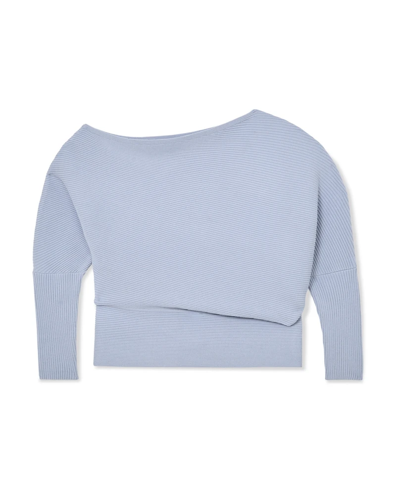 Reiss Women's Asymmetric Draped Knitted Jumper Sweater