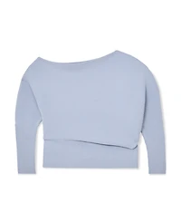 Reiss Women's Asymmetric Draped Knitted Jumper Sweater
