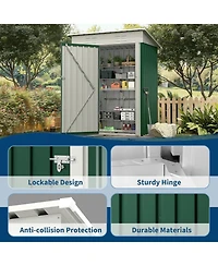 gaomon 5x3FT Storage Shed Metal Tool Garden Shed for Garden, Backyard, Patio