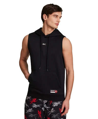 Reebok Men's Basketball Sleeveless Jock Tag Hooded Sweatshirt