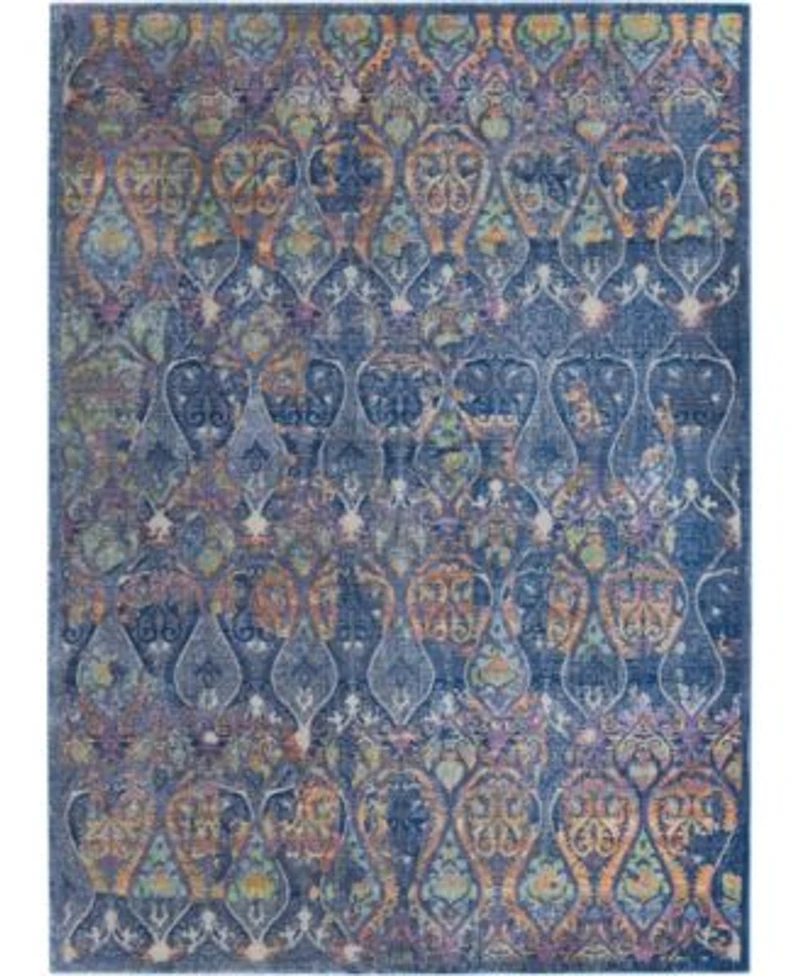 Nourison Home Ankara Global Anr08 Navy Multi Rug