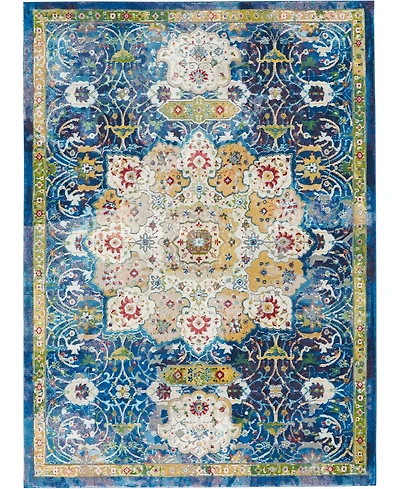 Nourison Home Ankara Global ANR03 Blue 4' x 6' Area Rug