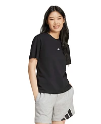 adidas Women's Short-Sleeve Cotton Crewneck Logo T-Shirt