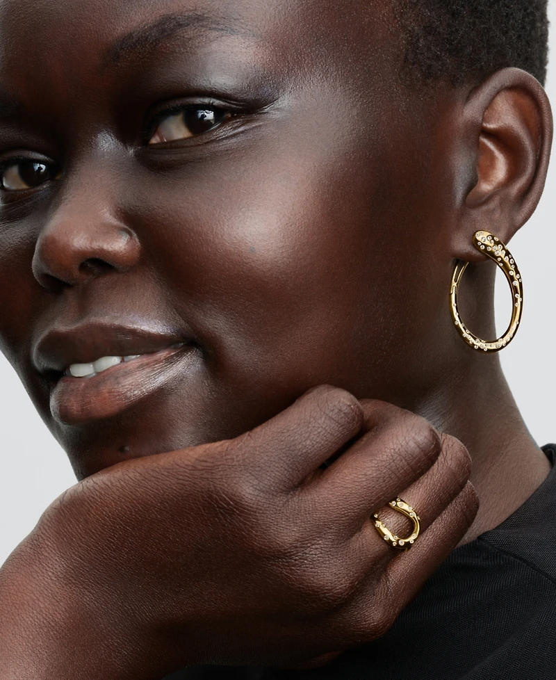 Pandora Stone-Set Hinged Hoop Earrings