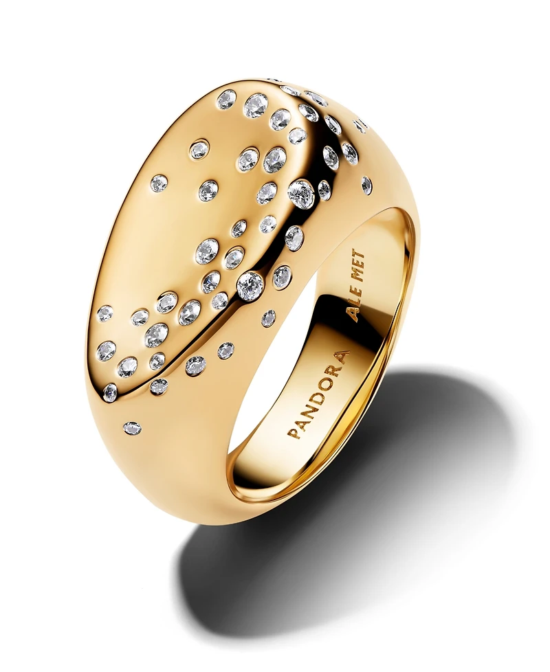Pandora Stone-Set Oval Domed Signet Ring