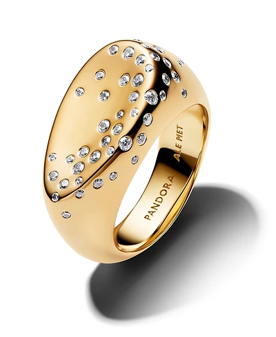 Pandora Stone-Set Oval Domed Signet Ring