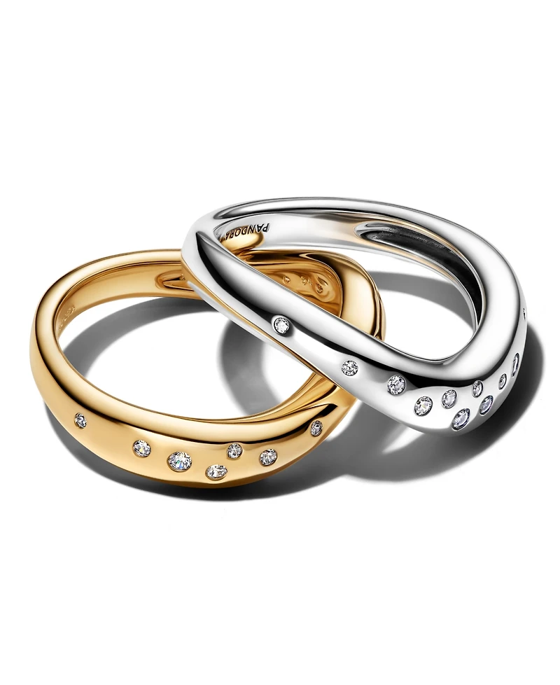 Pandora Two-Tone Stacking Rings