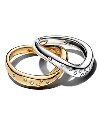 Pandora Two-Tone Stacking Rings