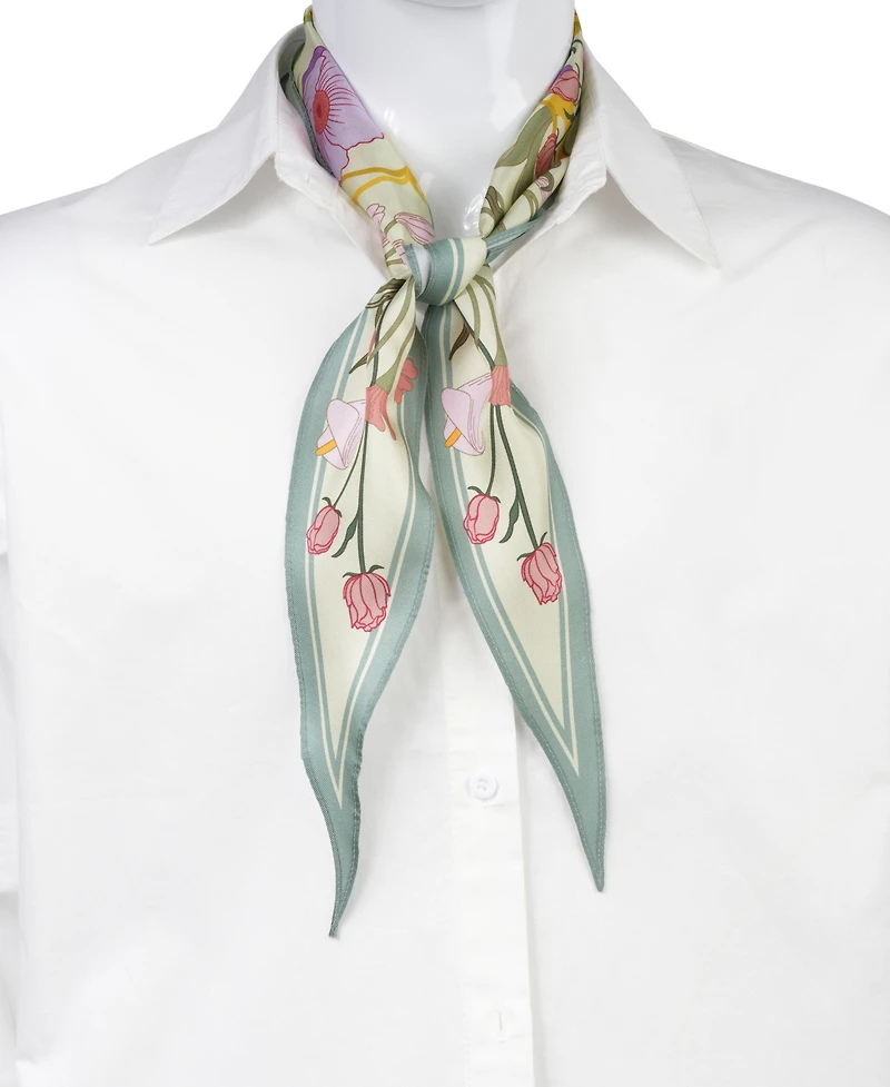 Bespoke Fashion Floral Diamond-Shape Scarf