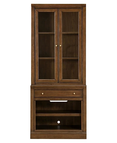 Amren 32" Wood Base with Drawer and Open Storage Hutch