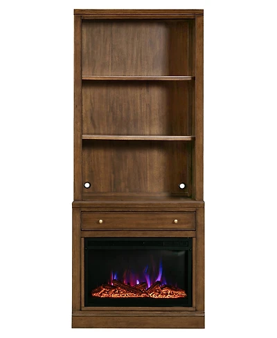 Amren 32" Wood Fireplace Base with Drawer and 2-Door Hutch