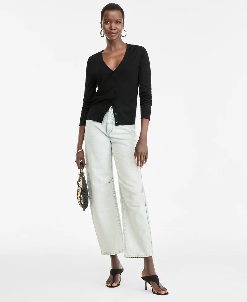I.n.c. International Concepts Women's V-Neck Cardigan Sweater, Macy's Exclusive
