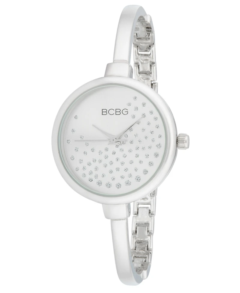 Bcbg Women's Quartz Round Silver Stainless Steel Watch 32mm