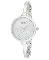 Bcbg Women's Quartz Round Silver Stainless Steel Watch 32mm