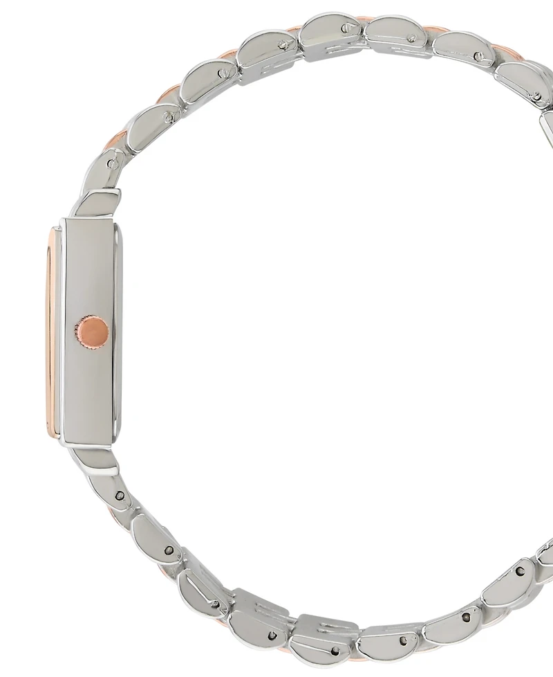 Bcbg Women's Quartz Rectangle Two-Tone Stainless-Steel Watch 21mm