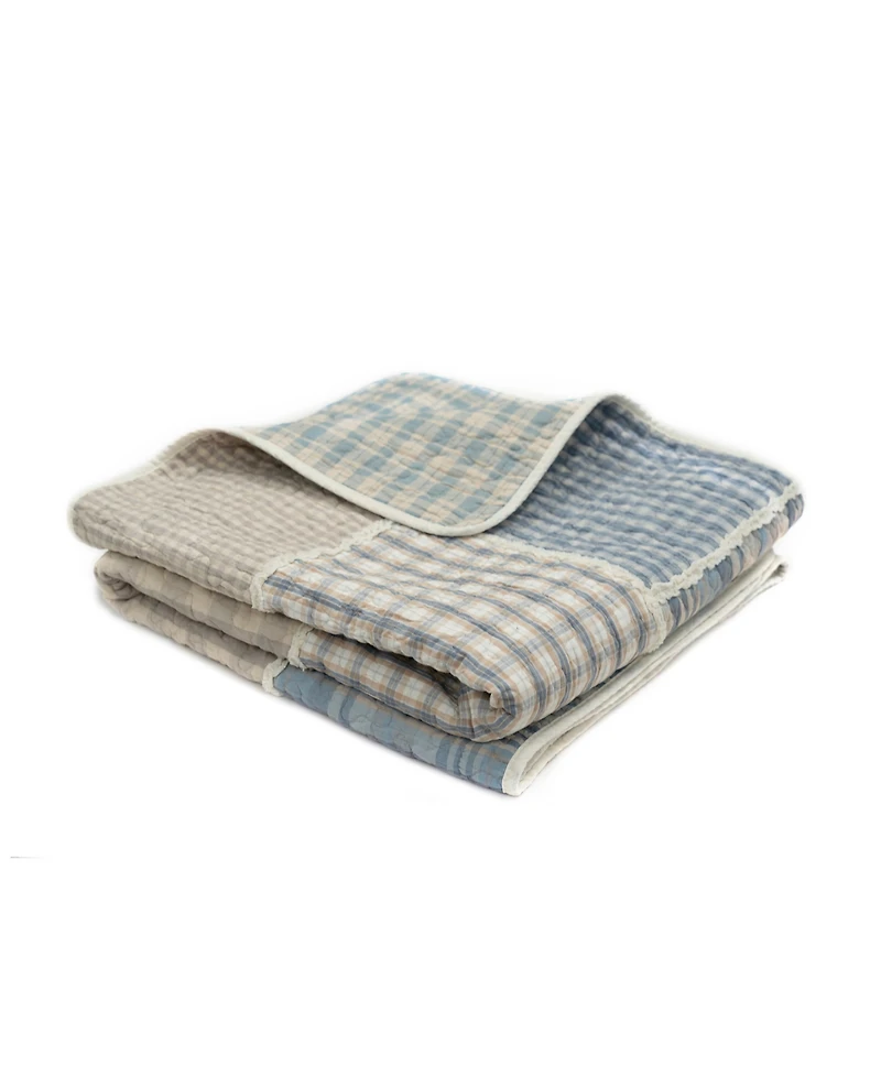 Donna Sharp Slate Cobblestone Cotton Reversible Throw, 50" x 60"