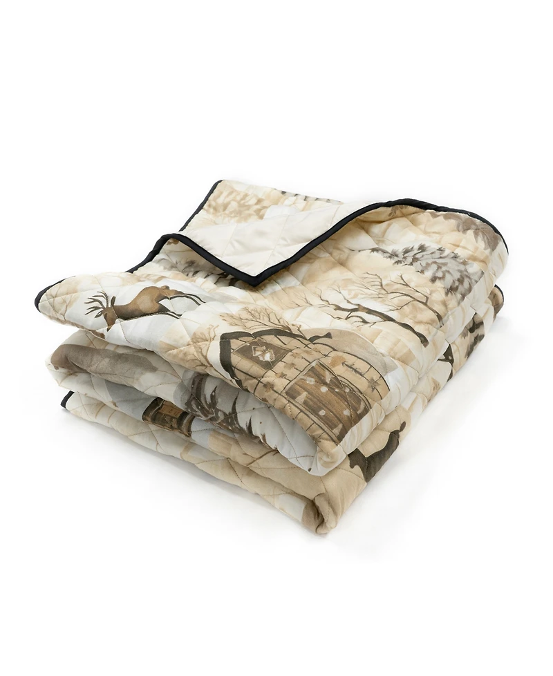 Your Lifestyle Antique Winter Reversible Throw, 50"x 60"